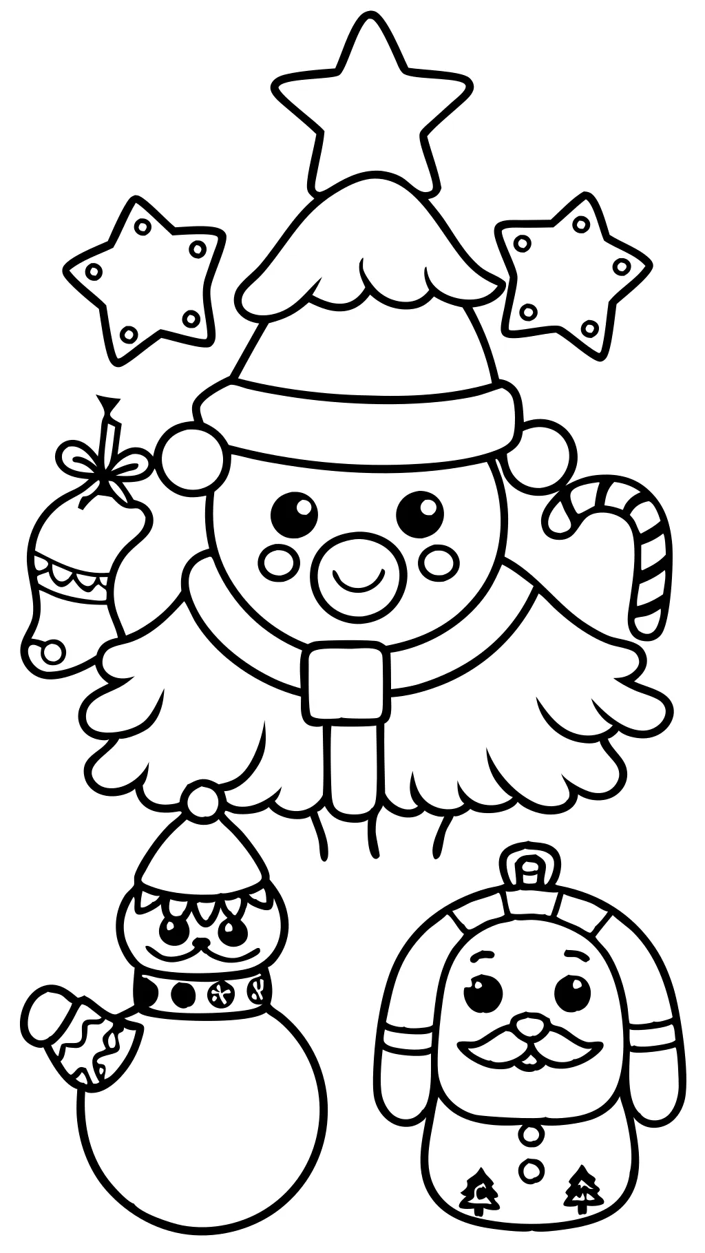 easy christmas coloring pages